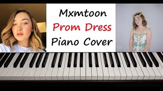 Mxmtoon  quot Prom Dress quot Piano Cover Karaoke Instrumental [upl. by Aihsakal]