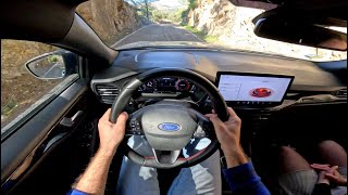 Ford Focus Hybrid 10  125 HP VERY NARROW ROADS in Spain  POV Drive [upl. by Nivel]