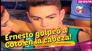 COMBATE Coto recibe golpe en la Cabeza y queda mareado 280414 [upl. by Vin]