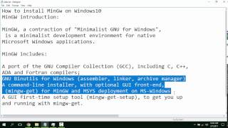 How to install MinGWGCC g compilers on Windows 10 [upl. by Izaak]