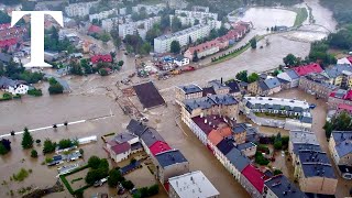 Devastating floods hit Poland Czech Republic and Austria [upl. by Dorri]