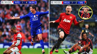 10 Times Manchester United Destroyed Big Teams in the Champions League [upl. by Boonie]