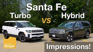 2025 Hyundai Santa Fe Hybrid vs Turbo  Impressions One Clear Winner [upl. by Ariella]