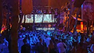 Night party at Carpe Diem Beach Club in Hvar  Yacht week in Croatia 2022 [upl. by Mcnalley]