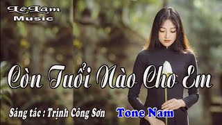 Karaoke  Còn Tuổi Nào Cho Em Tone Nam  Lê Lâm Music [upl. by Jemena]