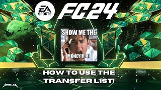 How To Use The Transfer Market amp List  EA FC24 Ultimate Team For Beginners [upl. by Baggett]