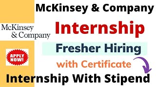 Mckinsey and Company Internship  internship with stipend  Mckinsey Digital internship 2022 [upl. by Haerdna]