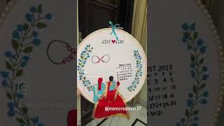 Embroidery hoops couple embroidery [upl. by Itsrik730]