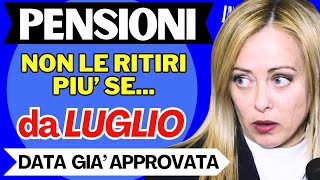 🔴 ULTIMA ORA ❗ DA LUGLIO 👉 PENSIONE BLOCCATA⚡️A QUESTI PENSIONATI SE NON FARANNO QUESTOENTRO❗ [upl. by Sollows]