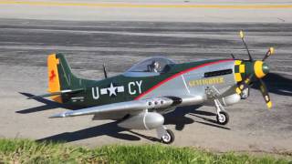 P51 Mustang RC Warbird Flight Review in HD [upl. by Garrek7]