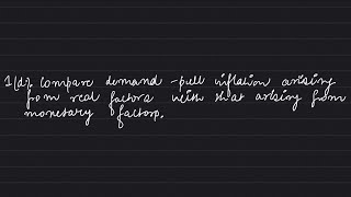 Demand Pull Inflation due to Monetary factors and Real factors [upl. by Nelad]