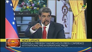 Live  Press conference of President Nicolas Maduro with international media [upl. by Adnoraj]