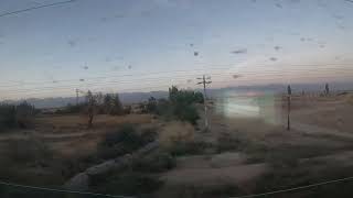 Uyghur region early morning view from the train  Train Journey Across China Part 34 [upl. by Haney110]