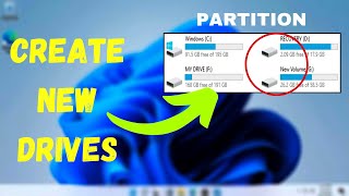 How to Create Partition in Windows 10 amp Windows 11  Create new drive  drive partition in hindi [upl. by Aala146]