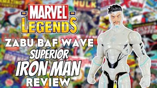 Marvel Legends SUPERIOR IRON MAN Action Figure Review  ZABU BAF Wave [upl. by Sset]