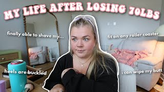 OPENING UP ABOUT MY WEIGHTLOSS down 70lbs in 6 months [upl. by Oilime]