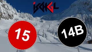 Ischgl Ski Slope 15 Red And 14B Black [upl. by Ennywg]