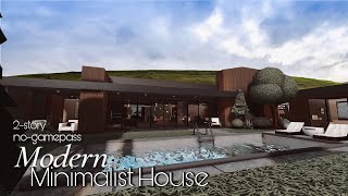 BLOXBURG  Modern Minimalist House  NoGamepass  Speedbuild22 [upl. by Chicky]