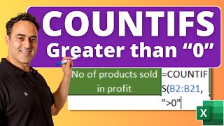 COUNTIF Greater Than 0 in Excel – A Detailed Guide [upl. by Angelle]