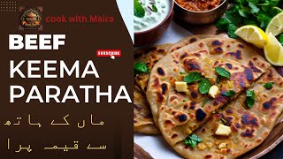 Keema paratha  Beef paratha youtubevideo food mamadesi paratha [upl. by Westley]