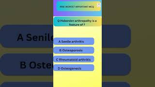 Heberden arthropathy RRB Nursing officer mcq Norcet Question ytshorts [upl. by Adalbert]