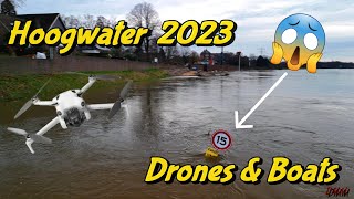 Hoogwater Limburg drone beelden Binnenvaart Maas SteylVenlo [upl. by Cranford875]