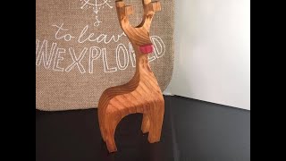 How to make a Reindeer from scrap wood using a bandsaw [upl. by Epuladaugairam]