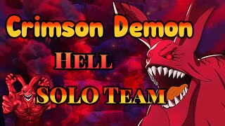 SOLO TEAM Crimson Demon Howlex with 16 Purgatory Meliodas on Hell difficulty  7DS [upl. by Sherye]