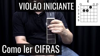 Violão Iniciante Como ler Cifras [upl. by Ahsilif183]