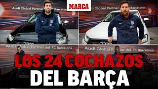 Así son los nuevos coches de los jugadores del Barça [upl. by Timrek89]