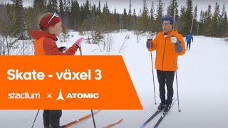 Längdskidskola Skate – växel 3 med Johanna och Henke [upl. by Allerym]