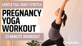 Pregnancy Yoga Full Body Workout Second Trimester [upl. by Gotthelf]