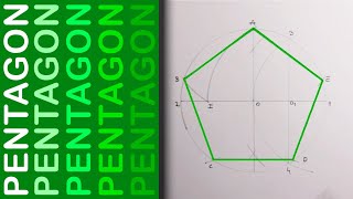 How to draw a pentagon inscribed in a circle [upl. by Clari]