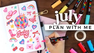 PLAN WITH ME  July 2024 Bullet Journal Setup [upl. by Sirak753]