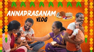 😍1ST FOOD CEREMONY OF OUR YOHANSATHYA❤️அன்னப்ராசனம் CEREMONY VLOG👶5 MONTH BABY FOOD🍱 [upl. by Uird]