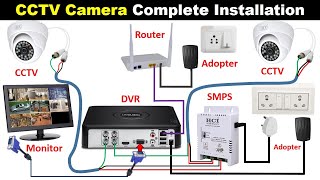 CCTV Camera Complete Installation with DVR ElectricalTechnician [upl. by Idnem]