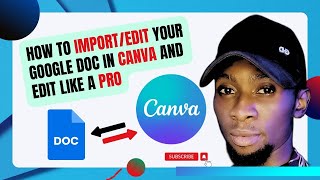 How to Import amp Edit Google Doc in Canva  Create Ebookpdf in Canva Full Tutorial [upl. by Elbon386]