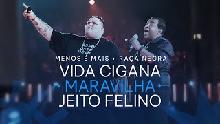 Grupo Menos é Mais e Raça Negra  Vida Cigana Maravilha Jeito Felino Clipe Oficial [upl. by Kilan401]