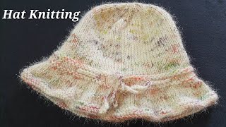 Hat Knitting Sun Hat Knitting Bennie Hat ki Bunai [upl. by Galitea242]