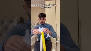 How to grip a cricket bat with a plastic bag [upl. by Trudy603]