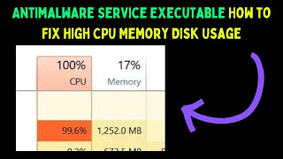 How to Fix Antimalware Service Executable High CPU Usage MsMpEngExe on Windows 11 [upl. by Natek]