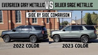 Evergreen Gray Metallic Compared to Silver Sage Metallic Tahoe [upl. by Kcirreg]