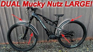 Mucky Nutz Long Fender modification and Installation Review on Fezzari EMTB Mountain Bike [upl. by Ainorev599]