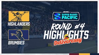 HIGHLANDERS V BRUMBIES  SR ROUND 4 2024  DELIVEREASY HIGHLIGHTS [upl. by Egief513]