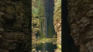 wildly beautiful view of this stunning waterfall in Brazil📍 Caheira da Fumacinha Brazil [upl. by Garretson]