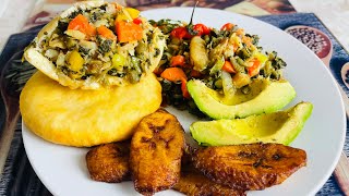 Callaloo amp Saltfish  Papa Fry Dumpling  Fry Plantain  How To Make Jamaican Fry Dumplings [upl. by Eissahc]