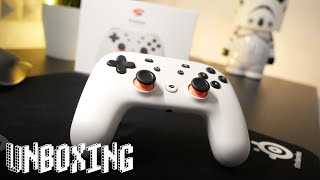 Google Stadia  Premiere Edition  Unboxing und Einrichtung  Controller in Clearly White🎮 [upl. by Hannis]