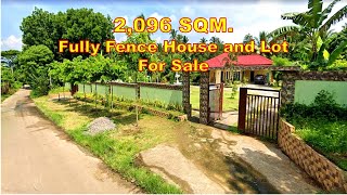 HOUSE and LOT FOR SALE PROPERTY 149 2096 SQM FULLY FENCE PERIMETER TCT DOLORES QUEZON [upl. by Joane275]