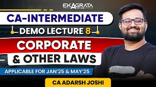 L8  Incorporation of Company and matters incidental thereto CA  Intermediate  By CA Adarsh Joshi [upl. by Efioa]