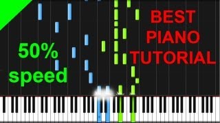 The Wanted  Walks Like Rihanna 50 speed piano tutorial [upl. by Suirtemid]